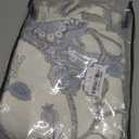 Dusty Blue Curtains 96 Inch Long 2 Panel Set,Slate Blue Grey Floral Patterned Semi Blackout Pastel Curtains for Bedroom Living Room (50"W x 96"L (Pack of 2))