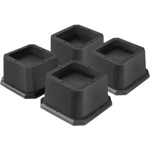 shouwuhho Furniture Risers 2 Inch, Adjustable Bed Risers Elevation in Heights 2 Inch for Couch, Sofa, Table, Chair, Raisers Support up to 6,000 lbs, Black, 4 Pack