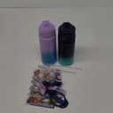 Kids Water Bottle, 2-Pack 16oz Water Bottles with Stickers and Straw, Stainless Steel Vacuum Insulated cup, Kids Water Bottle for School, Gifts for Boys and Girls(Blue/Purple)