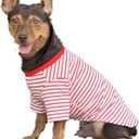 YQYS Pet T-Shirts Thick Striped Cotton Tee Shirt for Small Dogs and Cats Puppy Clothes Apparel Clothing for Teacup Chihuahua Yorkie Poodle Red White Small