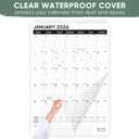 Wall Calendar 2025-2026, 21 Months Calendar Runs from October 2025 to June 2027 - Large 22.75" x 15.5" Vertical Monthly Calendar for Office, Home, or School, Black