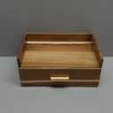 Balaipor Acacia Wood Tea Bag Organizer with Drawer and Side Storage Box for Kitchen Office Tea Bar Tea Bag Holder Container Boxes for Countertop Tea Organizer