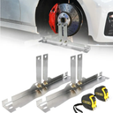 Upgraded Wheel Alignment Tool with Connection Sheet, Heavy Duty Stainless Steel Toe Alignment Tool Plates with Tape Measures for Car, Truck, SUV