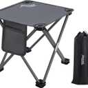 Roptat Camping Stool, Portable Folding Compact Lightweight Stool Seat for Camping Fishing Hiking Gardening Outdoor Walking Backpacking Travelling and Beach with Carry Bag (Grey)