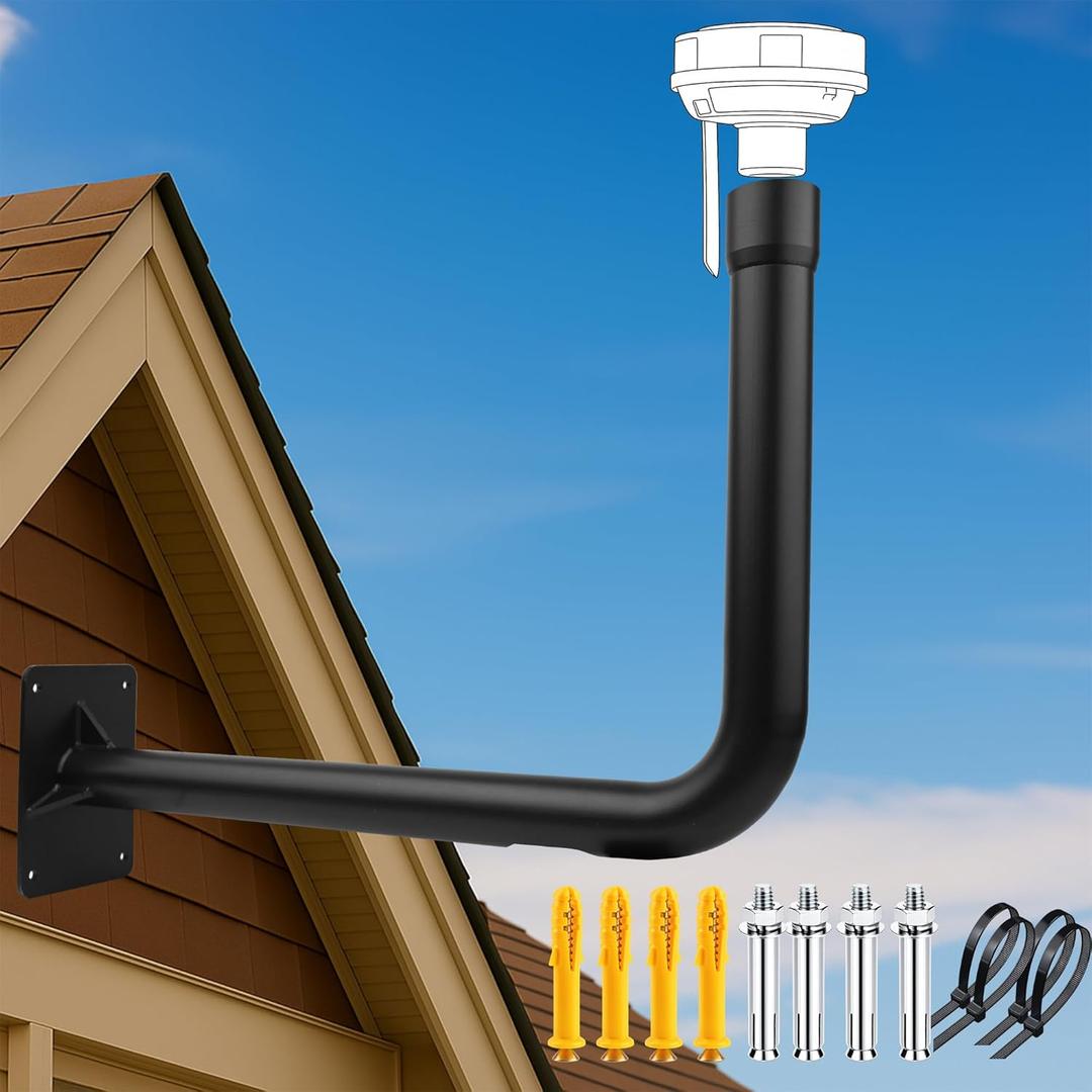 RTK Antenna Wall Mount for Luba 2 AWD 3000X/5000X & Yuka 1000 1500 2000 Heavy Duty GPS Antenna Bracket, Boost Signal Strength, Robotic Lawn Mower RTK Mount Kit Triangular Base