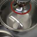 P&P CHEF 3-Ply Stainless Steel Pots and Pans Set, 10 Pcs Stainless Steel Cookware Sets for Kitchen, Induction Non-toxic Kitchen Cooking Set w/Fry Pans, Saucepans, Stockpot, Saute Pan