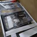 VASAGLE Kitchen Island with 3 Shelves, 47.2 Inches Width Kitchen Shelf with Power Strip, Large Worktop, Stable Steel Structure, Industrial, Easy to Assemble, Rustic Brown and Black UKKI101K01