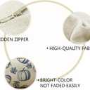 3 x Fall Pumpkins Throw Pillow Covers 18x18 with Maple Leaves Farmhouse Autumn Harvest Thanksgiving Decorative Lumbar Pillowcases Seasonal Decor Cushion Covers 2Pack for Sofa/Couch/Porch (Blue)