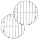 E-far 9 Inch Round Canning Steaming Racks, Stainless Steel Round Baking Cooling Rack Set of 2, Multi-Purpose for Air Fryer Pressure Cooker, Dishwasher Safe