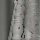 Wooden Bathroom Farmhouse Step Stool, Wood Foot Stool for Adults Kids, Bedside Step Plant Stand for Kitchen (White Wash)