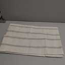 DriftAway Farmhouse Linen Lined Valance Double Layer Thermal Insulated Room Darkening Blackout Window Valances 3 Inch Rod Pocket Vertical Striped Kitchen Valance for Bathroom Single 52 x 18 Inch Gray