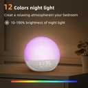 Sunrise Alarm Clock White Noise Machine: Natural Wake Up Light - Dimmable Clock with Bluetooth Speaker for Bedroom - 25 Sleep Sounds for Baby Adults Kids Frost White