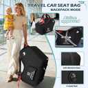 RAINSMORE Infant Car Seat Travel Bag for Airplane Compatible with All Nuna Pipa Car Seat and Base Chicco KeyFit 30 and Base Padded Car Seat Backpack for Travel Carseat Gate Check Bag with Side Pocket