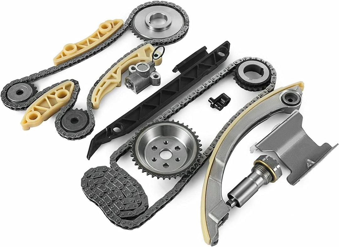 Timing Chain Kit with Tensioner Guide Rail Crank Sprocket Balance Shaft Sprocket | for 2.0L 2.2L 2.4L GM Buick Chevy GMC Pontiac Saturn | Replaces# 9-4201S, 9-4201SX, 9-4202S, 12680750 Timing Chain Kit with Tensioner Guide Rail Crank Sprocket Balance Shaft Sprocket | for 2.0L 2.2L 2.4L GM Buick Chevy GMC Pontiac Saturn | Replaces# 9-4201S, 9-4201SX, 9-4202S, 12680750