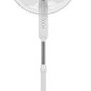 Comfort Zone Stand Fan, 16 inch Pedestal Fan for Bedroom, 3 Speed Floor Fan, 90 Degree Oscillation, Adjustable Height, Adjustable Tilt, Oscillating Air Circulator, Quiet Fan for Home or Office, White