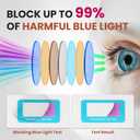 AMBEYE TR90 Blue Light Glasses - Bluelight Blocker, Anti Eyestrain, UV Protection, Rectangle Frame & Clear Lens for Men Women (Tortoiseshell)