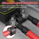 RED WOLF 20PCS 6 AWG-5/16 Marine Grade Wire Lugs, Tinned Copper Ring Terminal Connectors Ends W/3:1 Dual Wall Adhesive Heat Shrink Tubing, Heavy Duty Anti-Rust Battery Cable Ends