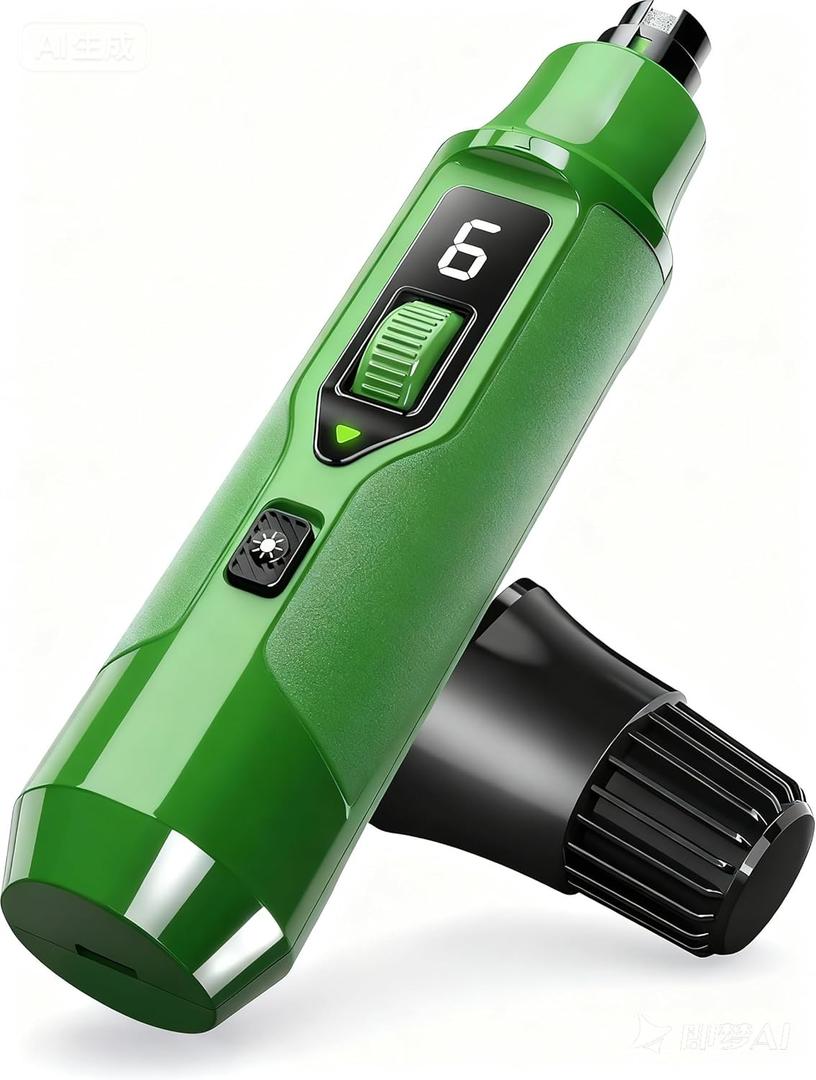 7-Speed Dog Nail Grinder with LED Light – Ultra Quiet Electric Pet Nail Trimmer for Large Dogs & Cats – Professional Grooming Tool with Dust Collector, One-Hand Speed Control & Instant Stop Safety, Green
