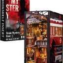 Fsolis Book Nook Kit, DIY Miniature Room House Kit for Adult Decorative Bookend Bookshelf Bookcase Nook Decor Gifts for Women Teens and Book Lovers(Train Mystery Case)