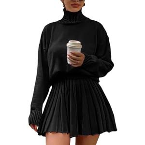 Jenisso Women's Pleated Mini Skirt, Large