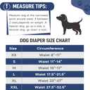 Tuiskusa Male Dog Diapers, High Absorbing Dog Belly Bands for Male Dogs, Washable Reusable Dog Male Wraps (5 Pack, XS)