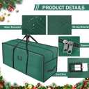 EMOMAS 9ft Heavy Duty Christmas Tree Storage Bag - Waterproof 600D Oxford Fabric, Reinforced Handles, Dual Zippers & Wide Opening. Christmas Tree Box. Solve Post - Holiday Storage Hasslesgreen