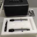 GFEEN Portable Bluetooth Speaker: 200W Peak, Deep Bass, 15H Playtime, Large Party Wireless Speakers, Powerful Loud Sound, Light Show, Fast Charging for Outdoor, Backyard, Home(Silver with 2Mic)