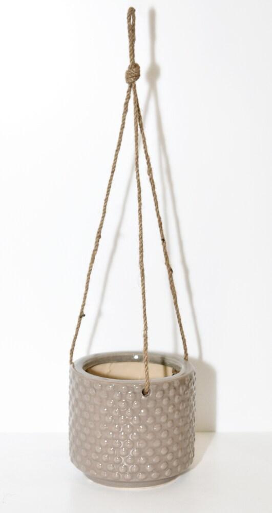 Ceramic Hanging Planter  Hanging Flower Pot Small Plant Pot for Indoor Plant Disco Ball Planter