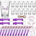 Funnymoom 50 Sets Butterfly Baby Shower Favors for Guests a Little Butterfly Is on the Way Acrylic Shot Glasses with Bottle Opener Keychains Floral Thank You Tags and Bags Birthday Party Supplies