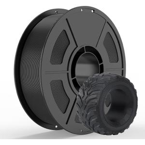 IEMAI TPU 95A 3D Printer Filament 1.75mm, Flexible & Soft Polyurethane, +/- 0.02mm Dimensional Accuracy, 1KG Spool (2.2lbs), Compatible with Most FDM Printers, Black