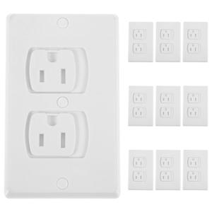 ibasenice Baby Proof Outlet Covers 10 Pack Self-Closing Electrical Socket Protectors with Screws Child Safe Plug Covers for Home Safety