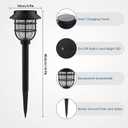 10 Pack Solar Pathway Lights Outdoor - Bright Solar Powered Garden Light with Warm White LED, Auto On/Off Waterproof Path Lights Decorative, Landscape Lighting for Yard Patio Walkway Driveway