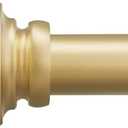 Curtain Rods for Windows 16 to 120 Inch, 1 Inch Adjustable Heavy Duty Gold Curtain Rod Easy Installation Modern Decorative Drapery Rods for Bedroom Living Room Farmhouse