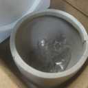 Kante 21.7" Tall Concrete Planter, Large Round Bullet Pot, Weathered Finish