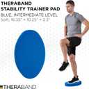 THERABAND Stability Trainer Pad, Intermediate Level, Soft, Blue Foam Balance Pad for Physical Therapy, Exercise Pad for Core Strength, Lightweight Non-Slip Balance Trainer, Portable Foam Pad for Home or Clinic Use