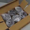 JPPSUJJ Cocktail Glasses 10 oz Hobnail Drinking Glasses Set of 6, Vintage Glassware, Textured Glass Cups Bubble Glasses Water Glasses Old Fashion Jupiter Glasses Set, Grey (Gray)