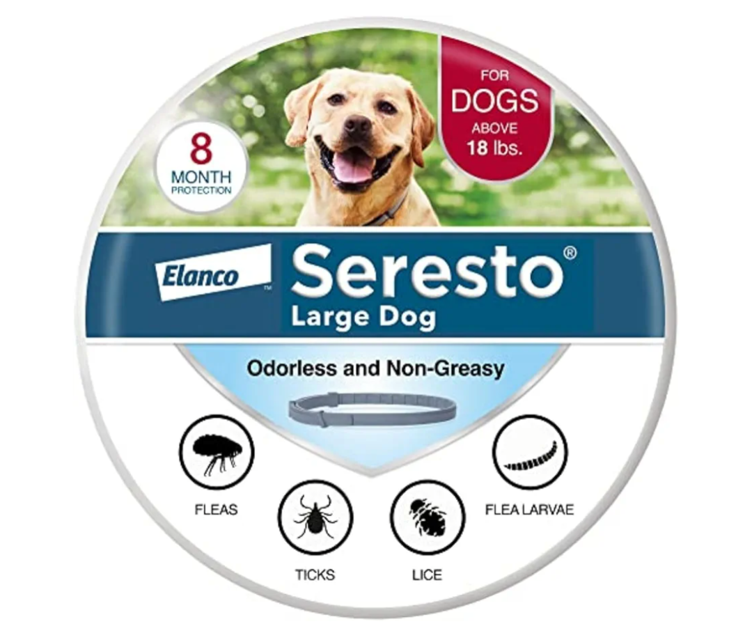 Seresto Large Dog Vet-Recommended Flea & Tick Treatment & Prevention Collar for Dogs Over 18 lbs. | 8 Months Protection