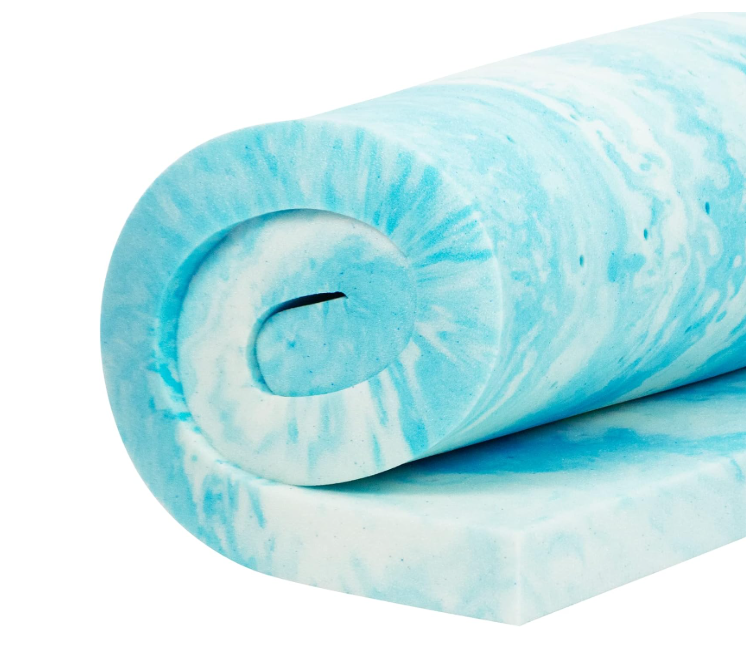 Xtra-Comfort Memory Foam Mattress Topper 64" x 23" x 6" - Thick Gel Pad