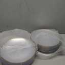 Rubtlamp 100 Pcs Gold Thanksgiving Plastic Plates - 10 inch Clear Gold Dinner Plates - Hammer Pattern Design - Fancy Disposable Plate - Heavy Duty Party Friendsgiving Plate Ideal for Thanksgiving