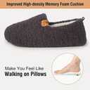 Women Cozy Faux Curly Fur House Memory foam Slippers Ladies Fuzzy Closed Back Indoor Bedroom Shoes (Blue)