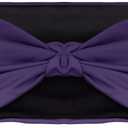 MoKo Versatile Sports Headband, Breathable Lightweight Sweat Wicking Multi-use Headwear, Fashionable Knotted Hair Band (Black with Purple)