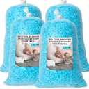Bean Bag Filler, 20lbs Shredded Memory Foam Filling, Soft Pillow Stuffing Bean Bag Refill Foam for Couch, Cushion, Stuffed Animals, Dog Bed, Arts Crafts (Blue)