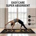 Hot Yoga Mat Towel with Corner Pockets Yoga Towels for Hot Yoga Non Slip with Travel Bag Sweat Absorbent Yoga Blankets Mat Cover for Workout Gym 70"x26" (Boho Sun-01, 74x26)