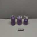 Eywamage Purple Flameless Pillar Candles with Remote, Real Wax Flickering Battery Operated LED Candles, Set of 3