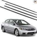 4Pcs Weatherstrip,Window Moulding Trim Seal Belt Compatible with Honda Civic Sedan 2006-2011 Replace# 72450-SNA-A01 72410-SNA-A01 72950-SNA-A01 72910-SNA-A01