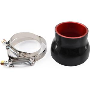 Silicone Straight Reducer Hose Coupler 3 to 4 Inch for Turbocharger/Intercooler/Exhaust Air Intake Duct Pipe Adapter 4-ply Length 3 Inch with 2PCS T-Bolt Clamp