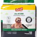 Glad for Pets Black Charcoal Puppy Pads - Super Absorbent Disposable Dog Pee Pads, Potty Training Pads, and Pet Supplies - Grey Dog Pee Pads for Crate Training and Indoor Use 17.5" x 23.5" - 120 Count