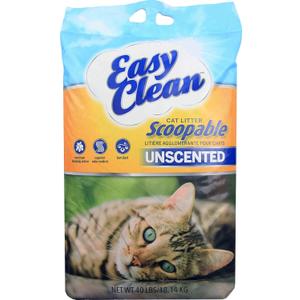 5 x Easy Clean Unscented Scoopable Cat Litter