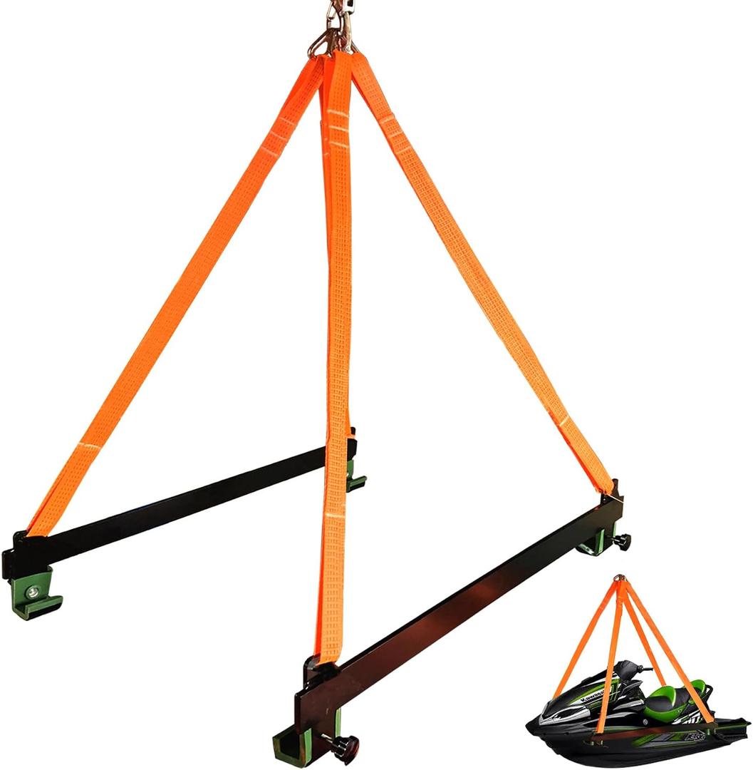 Watercraft Lift Sling 2800lbs Capacity, 43'' Never Break Jet Ski Lift Sling,Steel Bracket with Anti Slip Strip,Thickened Polyester Lifting Suitable,for Personal Watercraft,PWC,Jet Ski, 43 inches x 1.5 inches