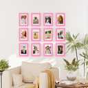 decorUhome 4x6 Picture Frame Set of 10, Display Photos 3.5x5 with Mat or 4x6 Unmatted for Picture Frames Collage Wall Decor, Pink